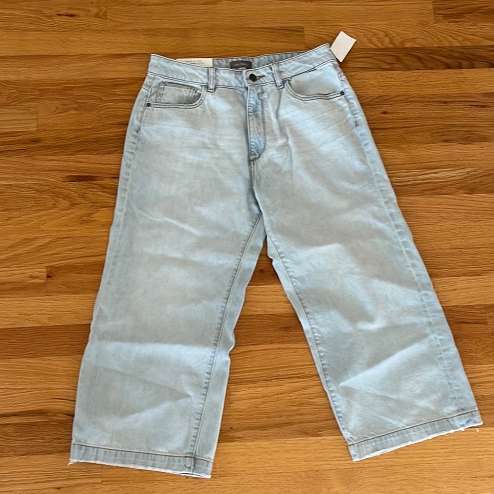 DL1961 Hepburn high-rise wide leg cropped jean size 29
